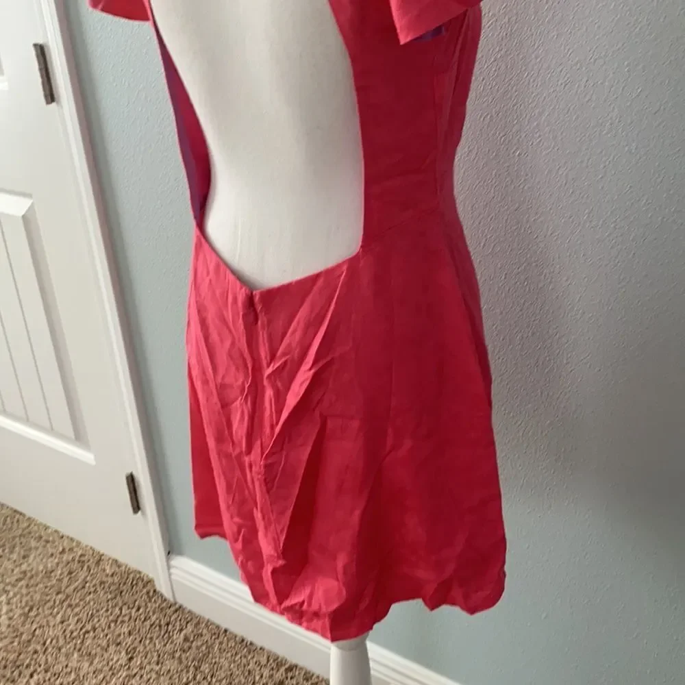 NWT Free People Pink Open Back Mini Dress Size 8